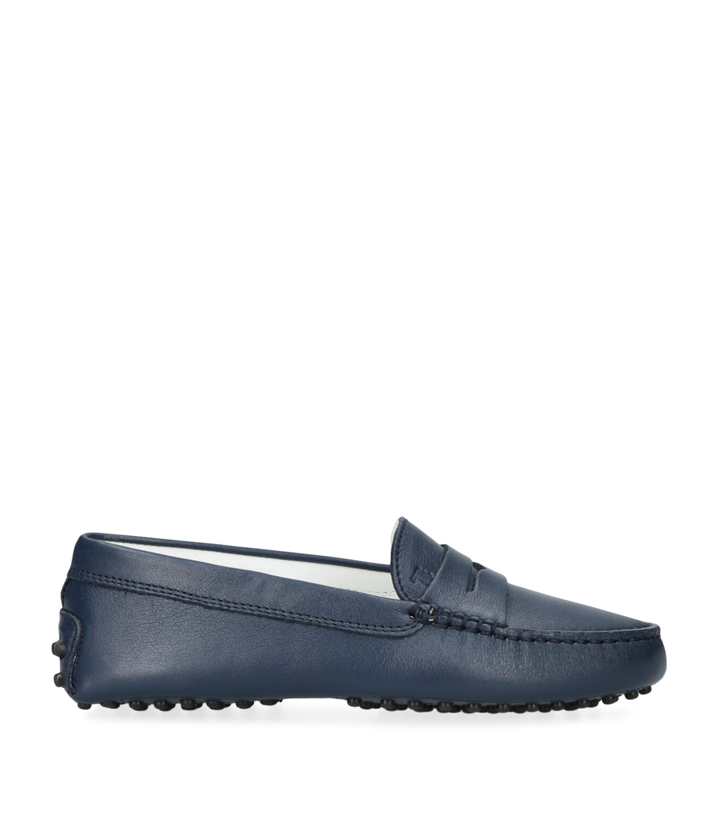 Tod's Mocassino Gommini Suede Driving Shoes 6-9 Years In Blue
