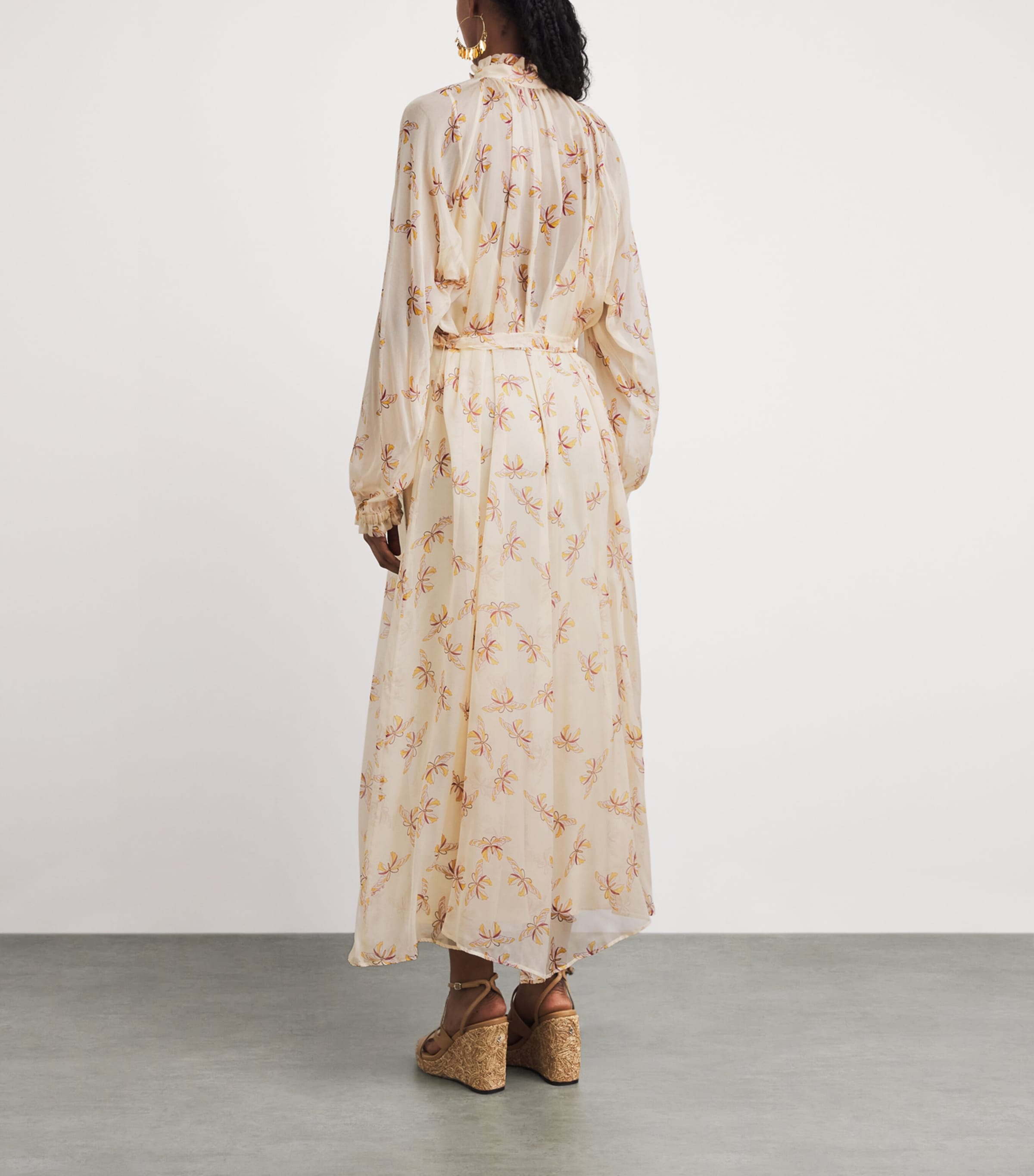 La Doublej Womens Silk Farfalla Cerere Maxi Dress Farfalla Image 4