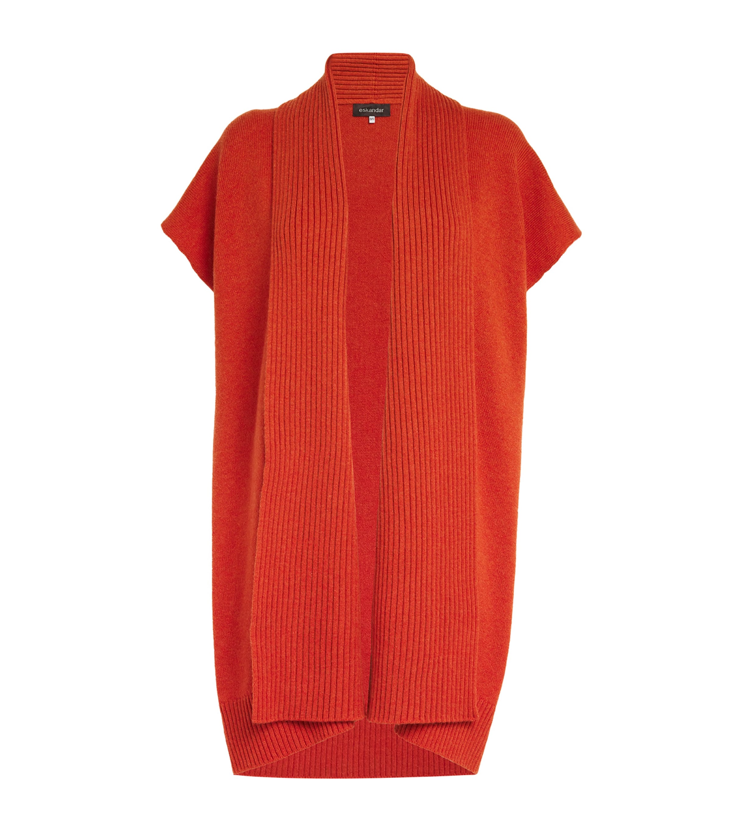 Shop Eskandar Cashmere Open-front Cardigan In Orange