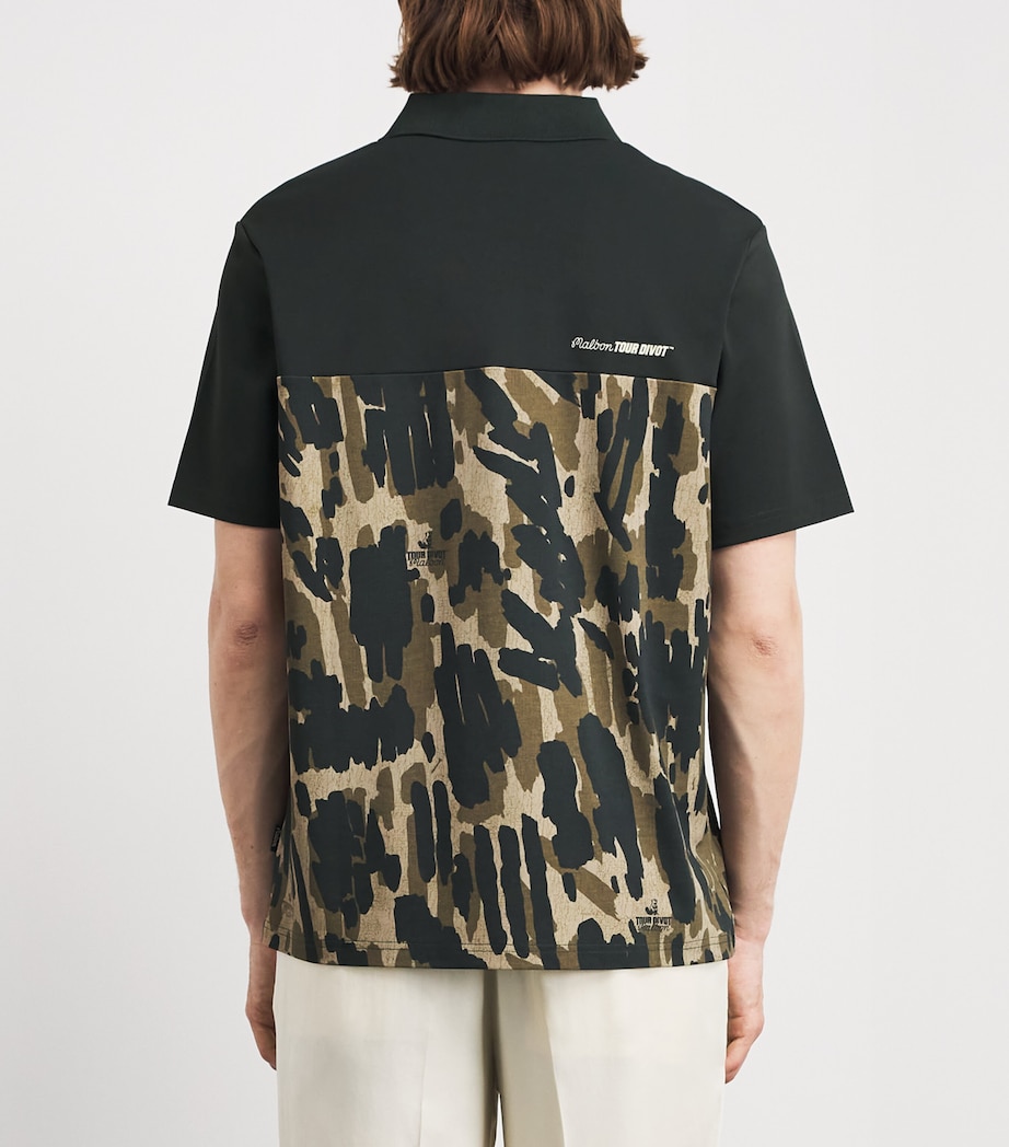 Malbon Mens Tour Divot Camo Polo Shirt Bark Camo Image 5
