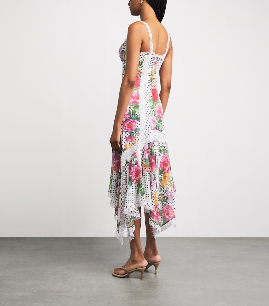 Charo Ruiz Ibiza Womens Floral Rosario Midi Dress White Dots Image 4
