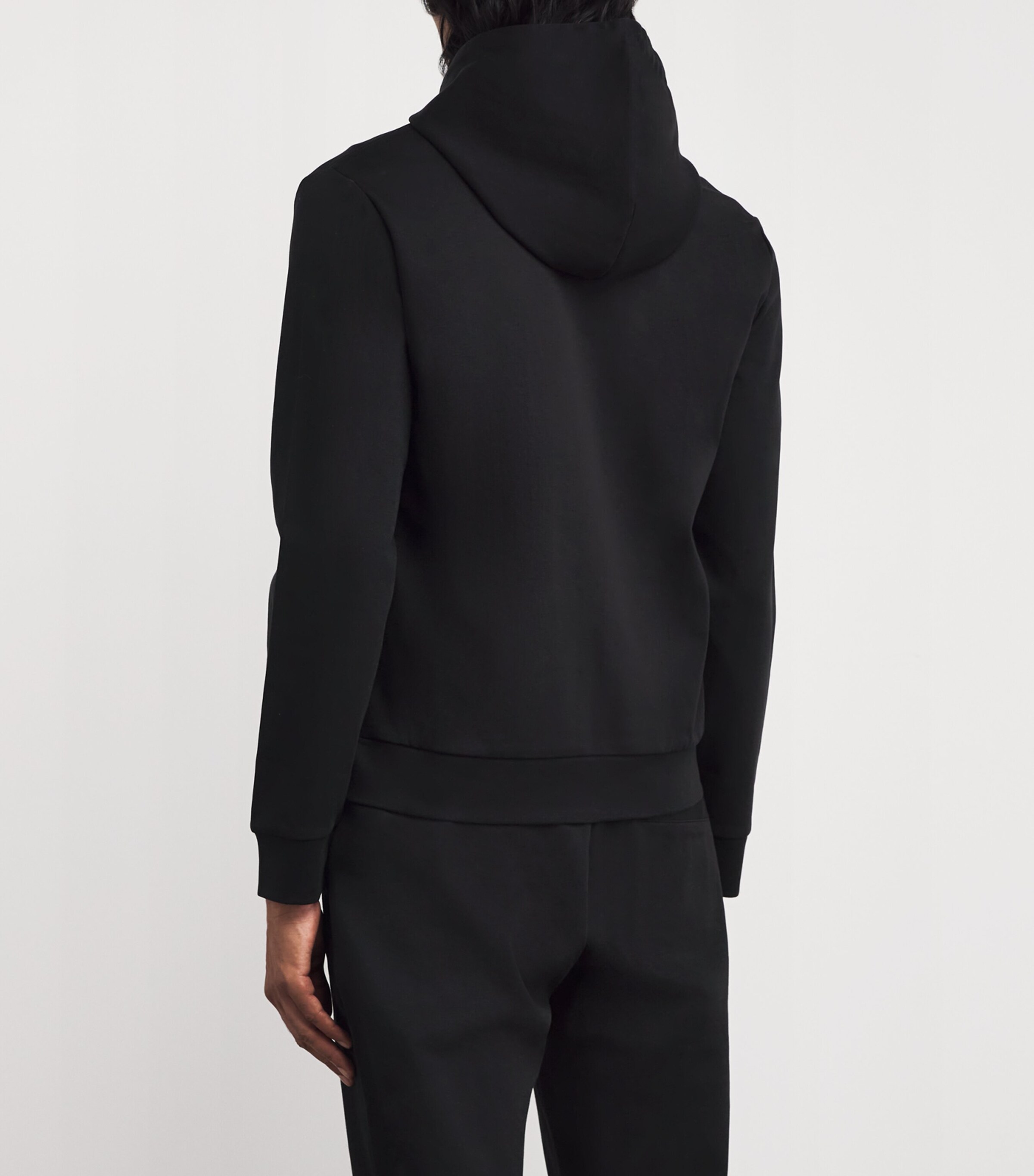 Ponte-Di-Roma Knit Zip-Up Hoodie 999 Image 4