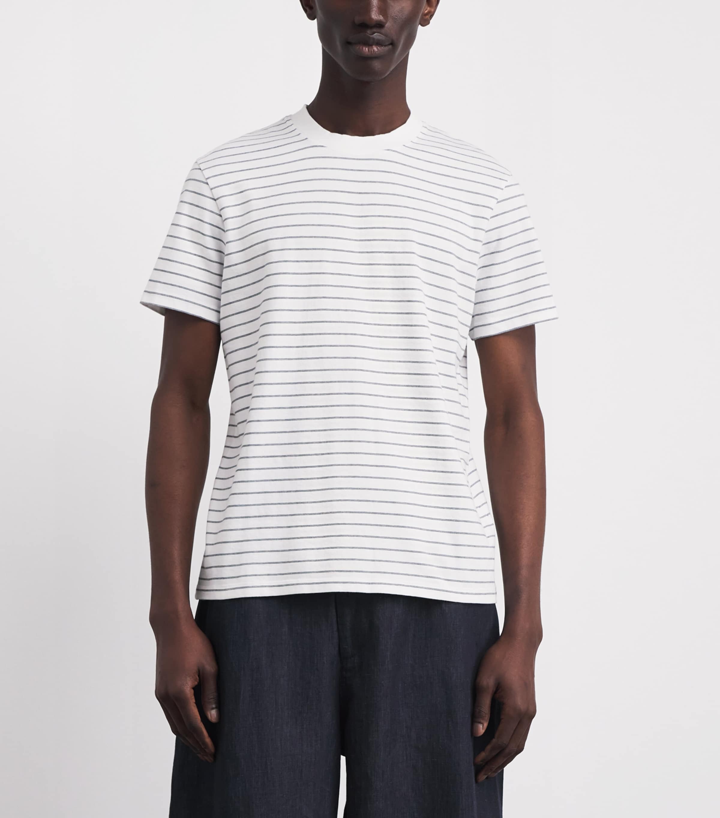 Sandro Paris Mens Cotton Sailor T-Shirt White / Black Image 4
