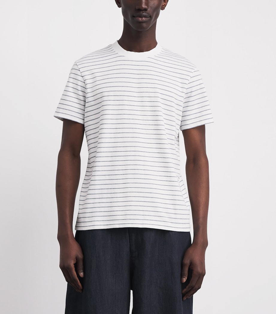 Sandro Paris Mens Cotton Sailor T-Shirt White / Black Image 4