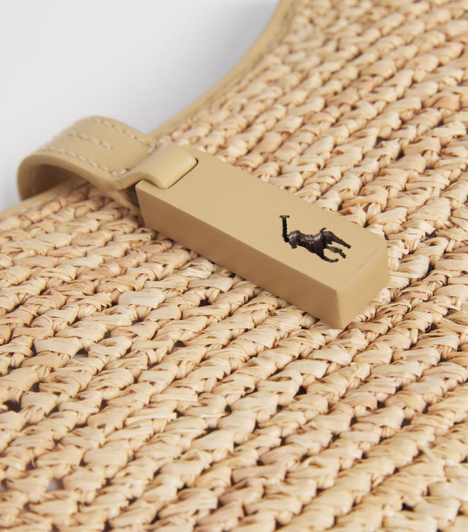 Polo Ralph Lauren Mini Raffia Polo ID Shoulder Bag Natural/cashmere Image 5