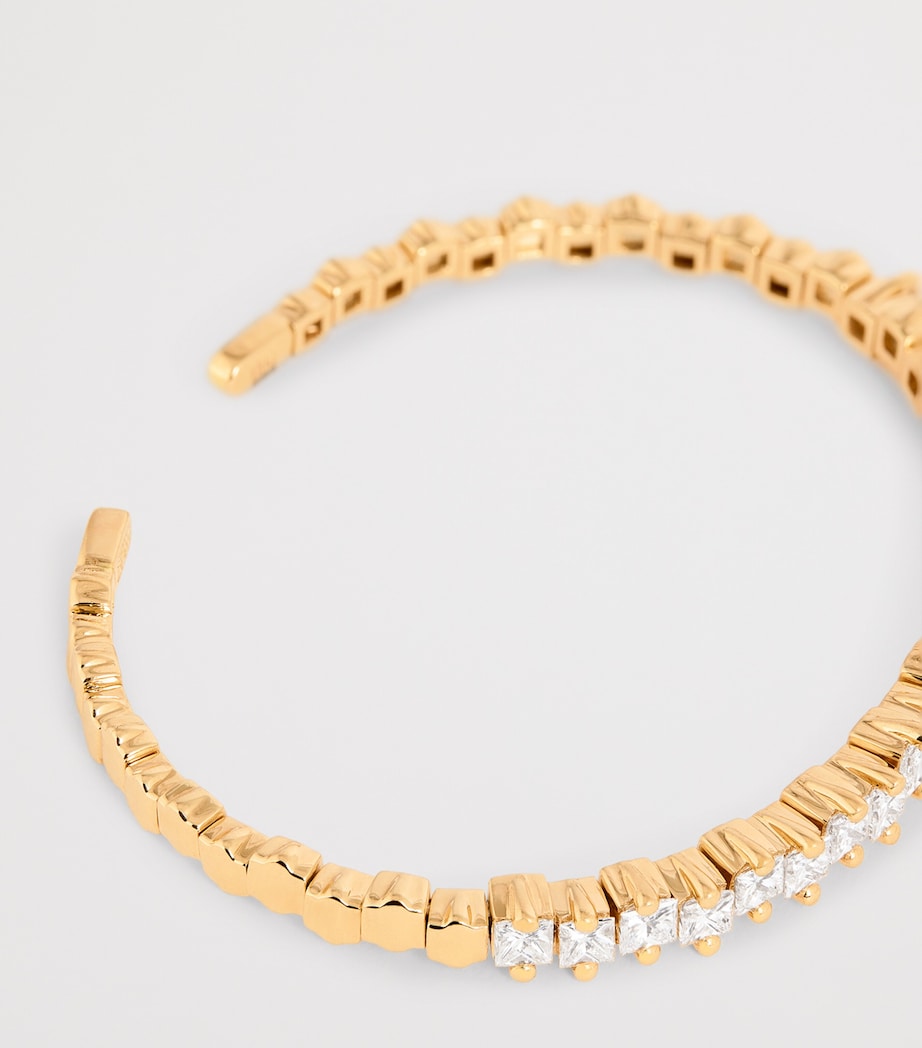 Rose Gold and Diamond Princess Bangle 18K RG/WD Image 4