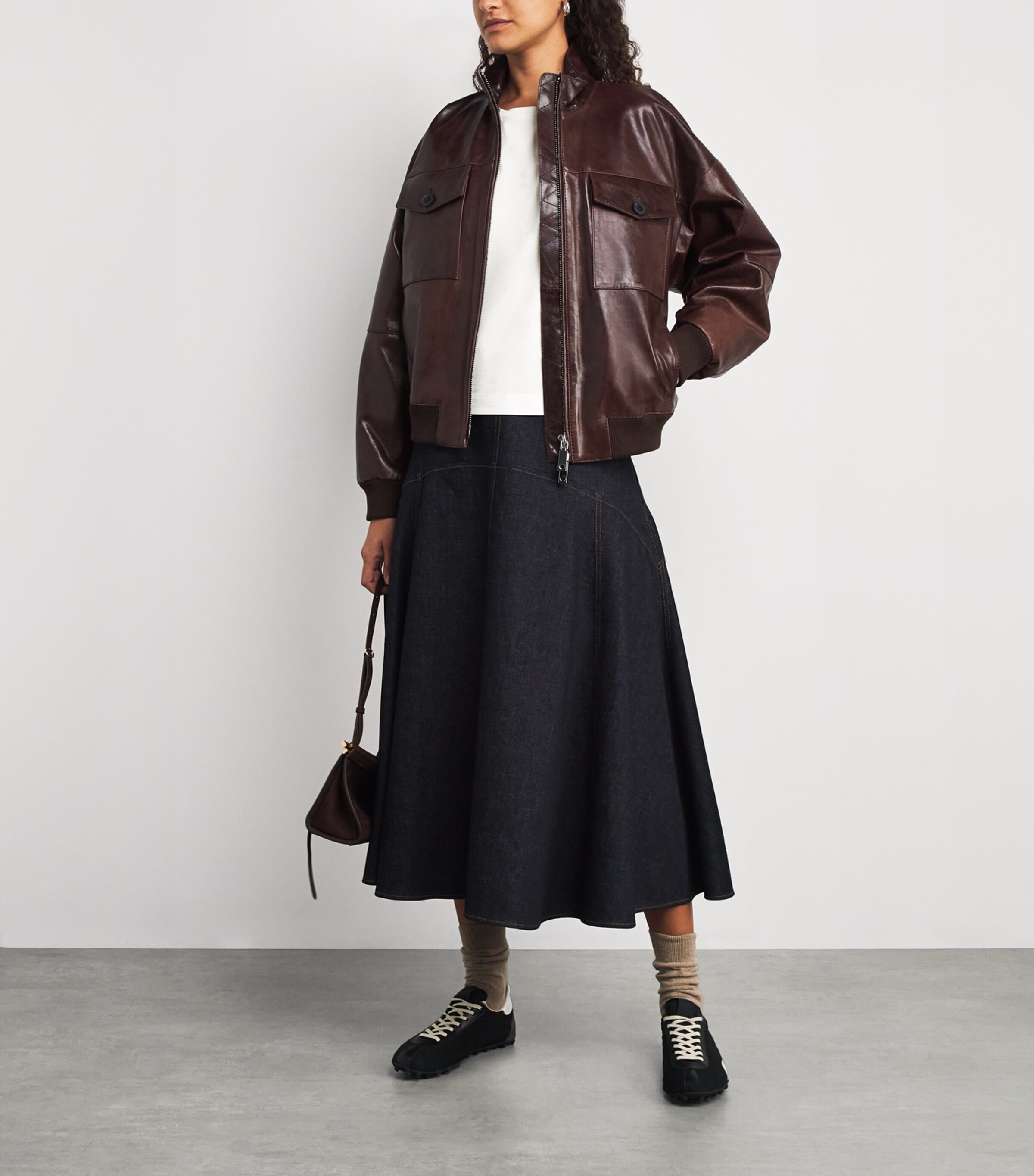 Cotton Cropped T-Shirt WOOL WHITE Image 2