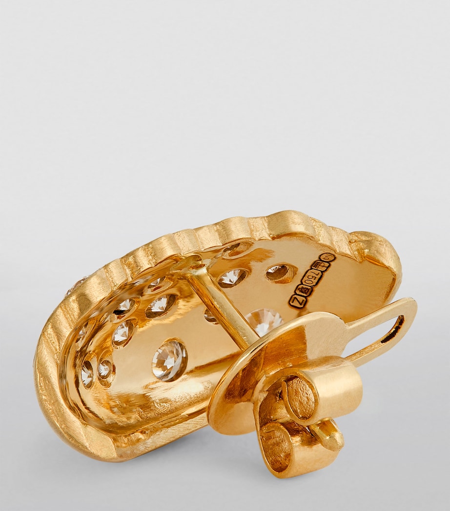 Yellow Gold and Diamond Fuse Drop Single Earring YELLOW GOLD Image 4