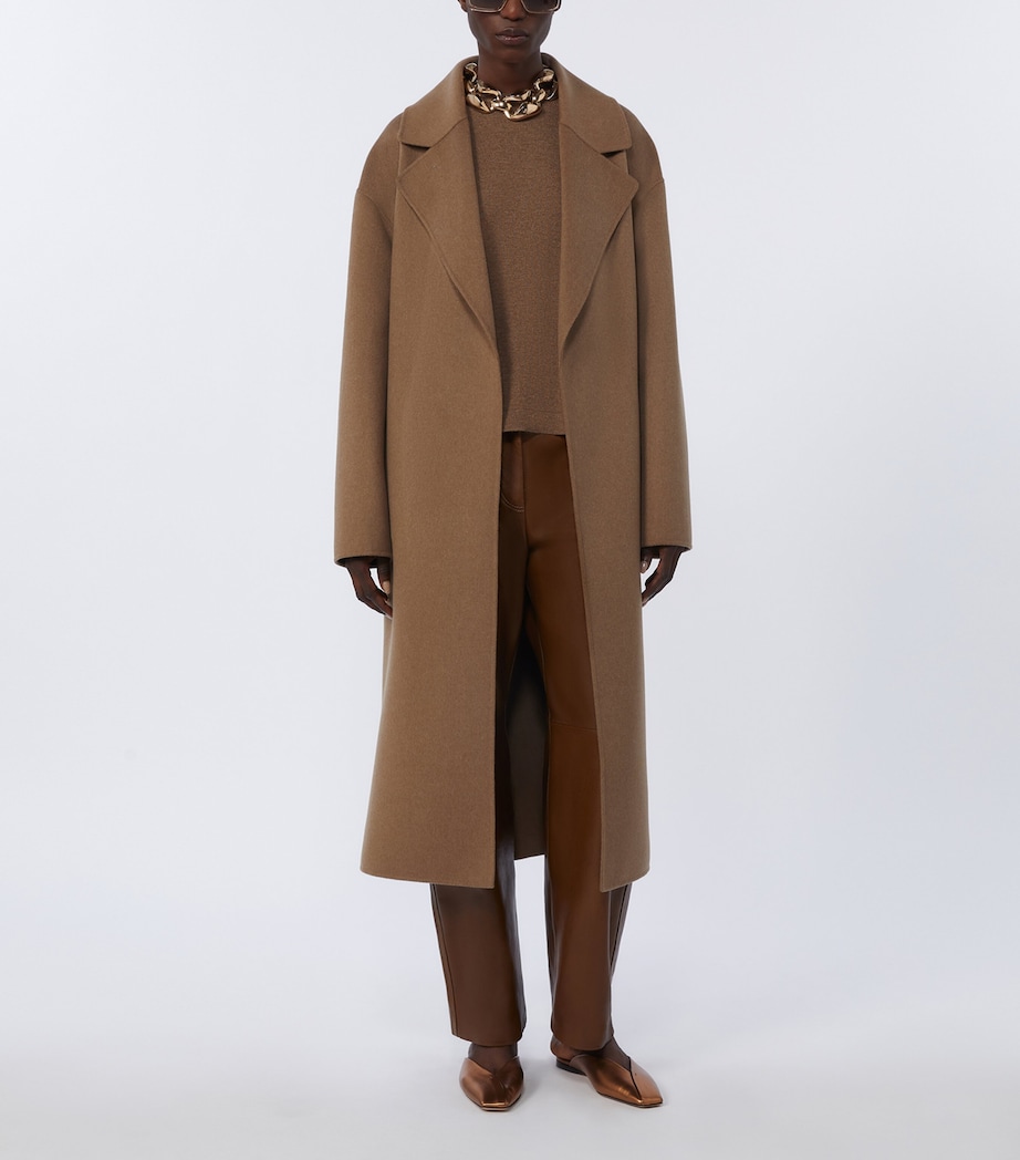 Max Mara Womens Virgin Wool-Cashmere Sweater Mud Image 2