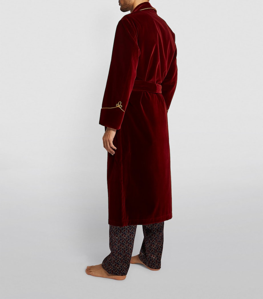 Velvet Robe BURGUNDY Image 3