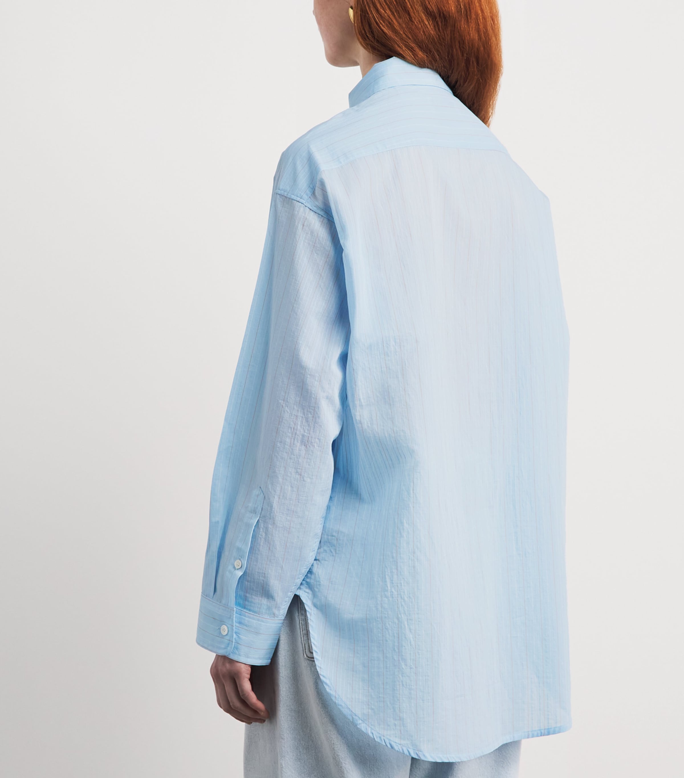 AGOLDE Womens Cotton-Blend Sona Shirt Fontana Stripe Image 5
