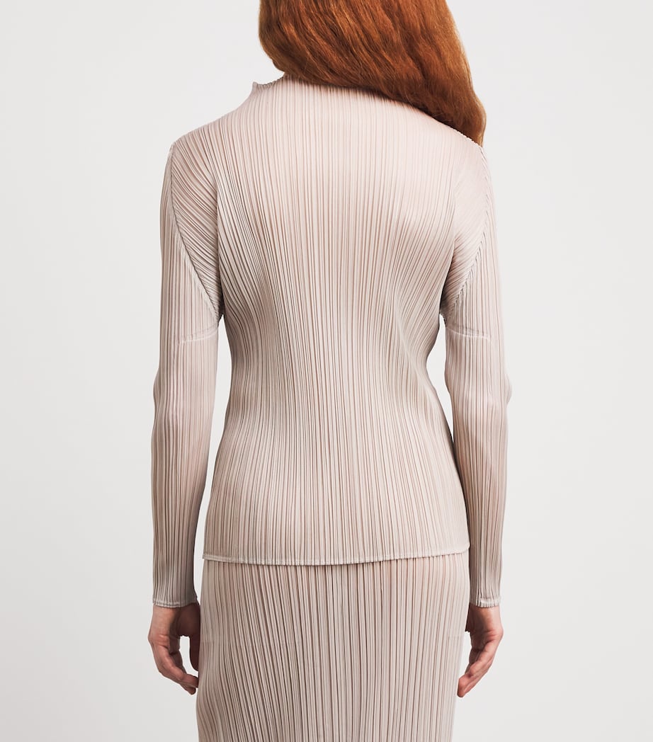 Pleats Please Issey Miyake Womens Long-Sleeve New Colorful Basics 4 Top Image 5