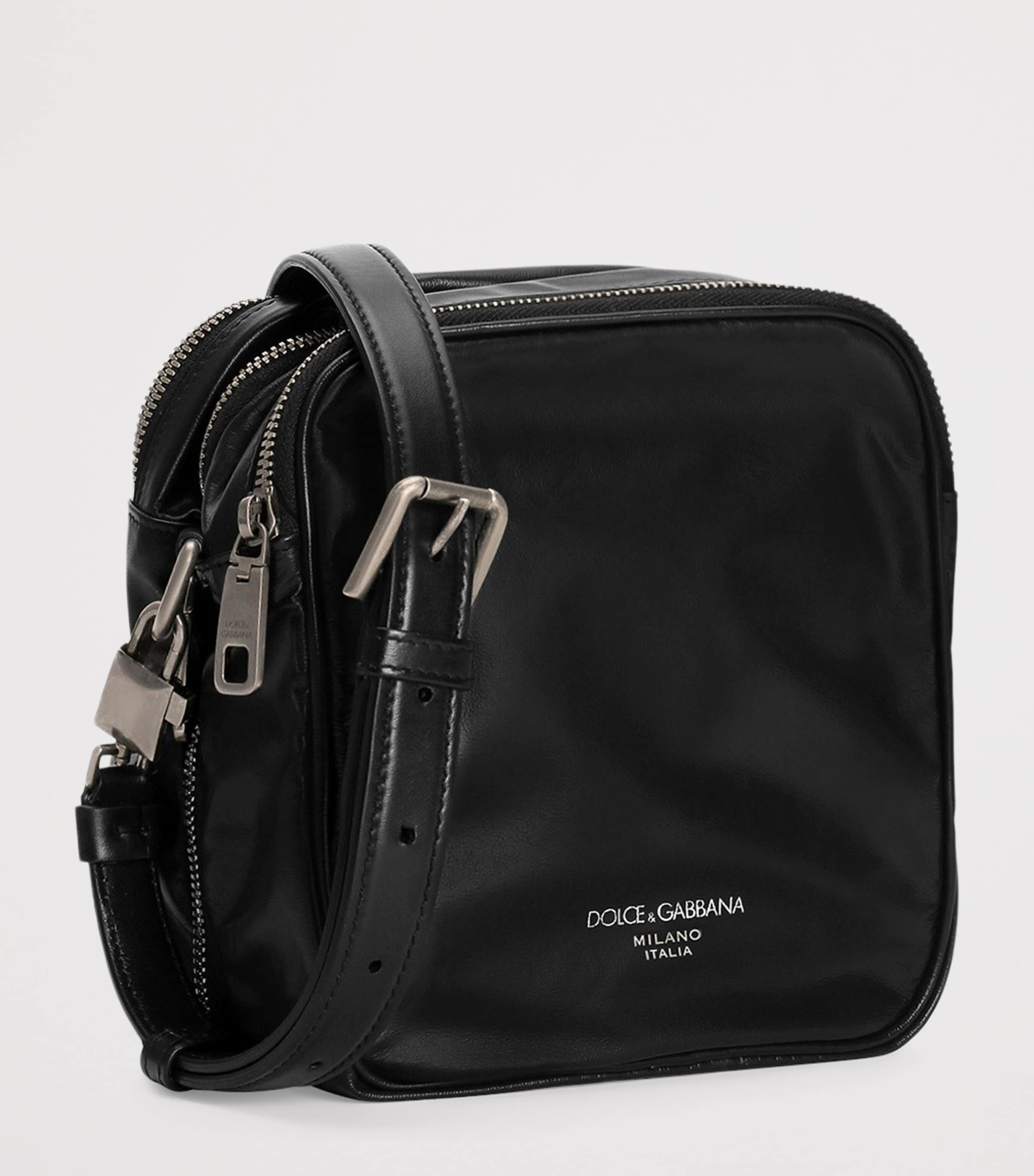 Dolce&Gabbana Patent Leather Cross-Body Bag Black Image 6