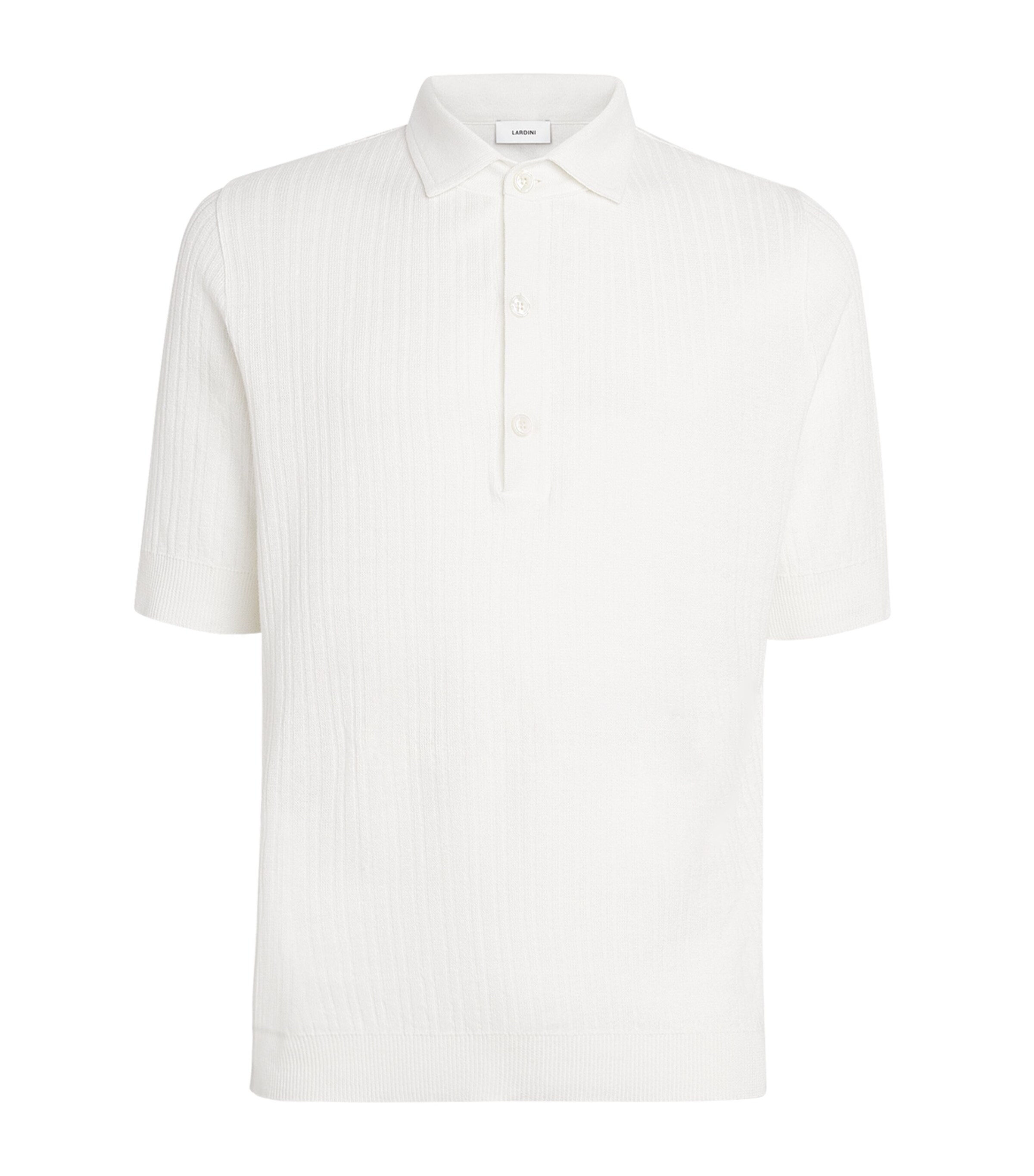 Linen-Cotton Knitted Polo Shirt 100 Image 1