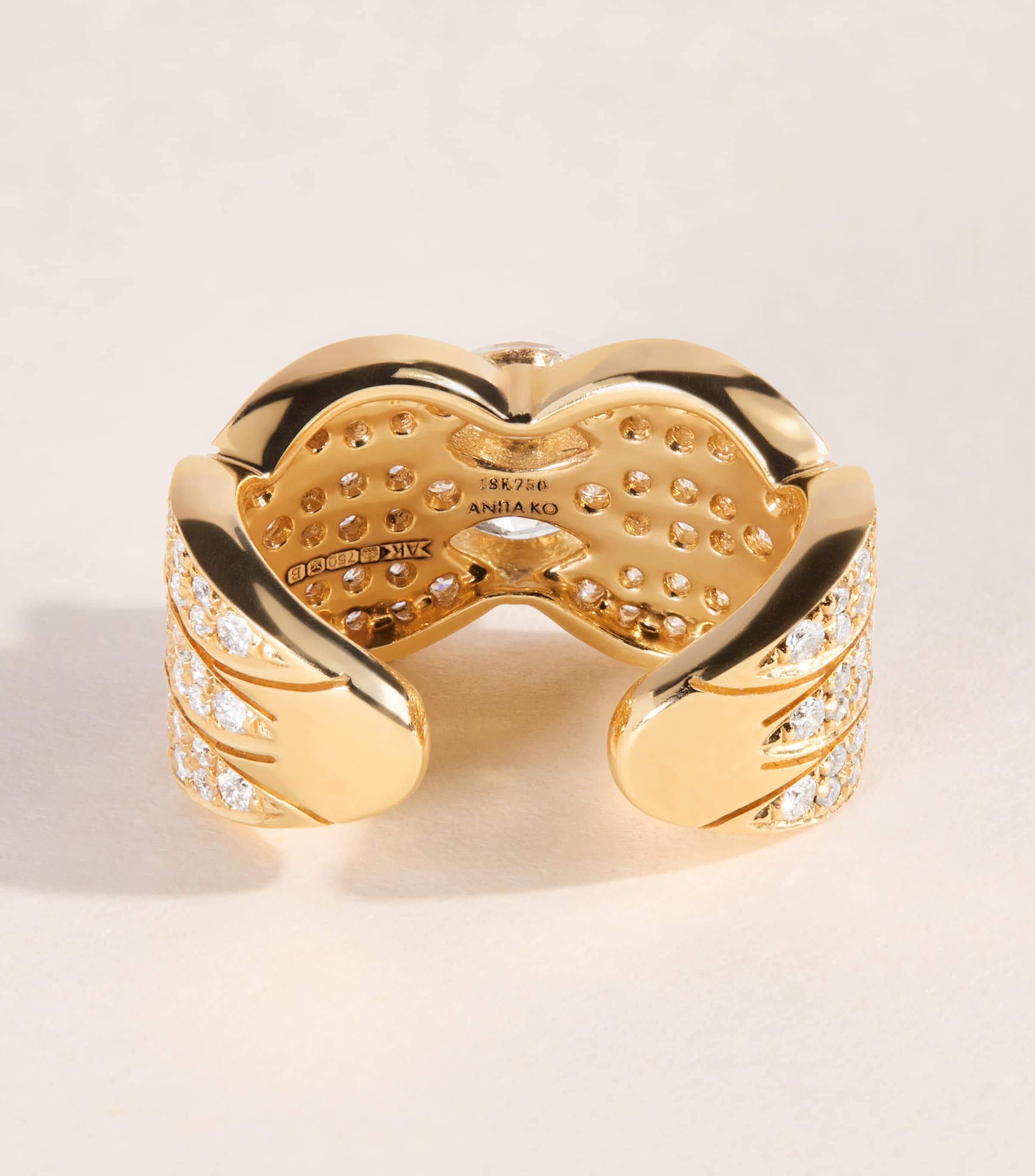 Anita Ko Yellow Gold and Diamond Talitha Ear Cuff Yellow Gold Image 3
