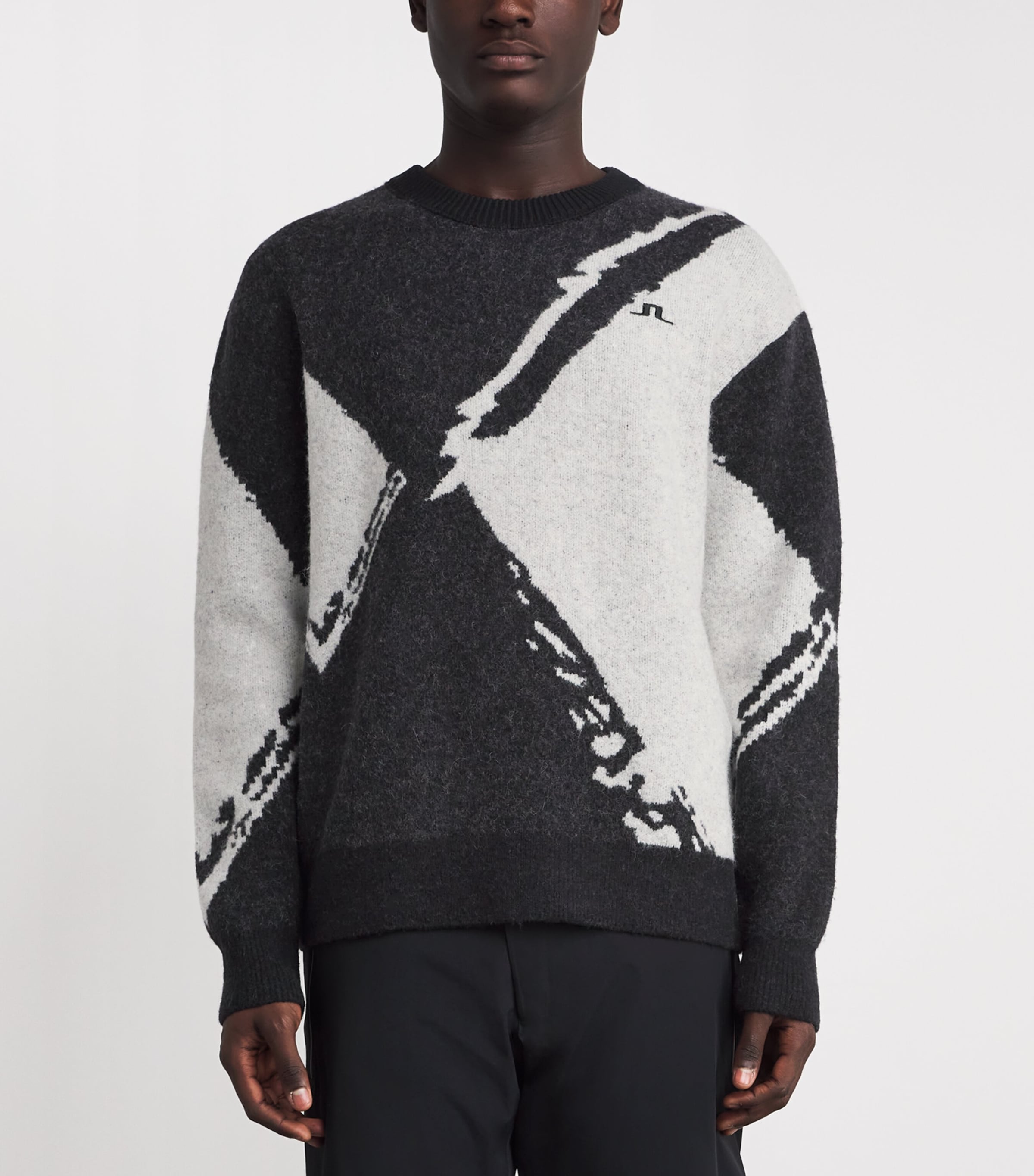 Wool-Blend Jacquard Jaxton Sweater BLACK9999 Image 3