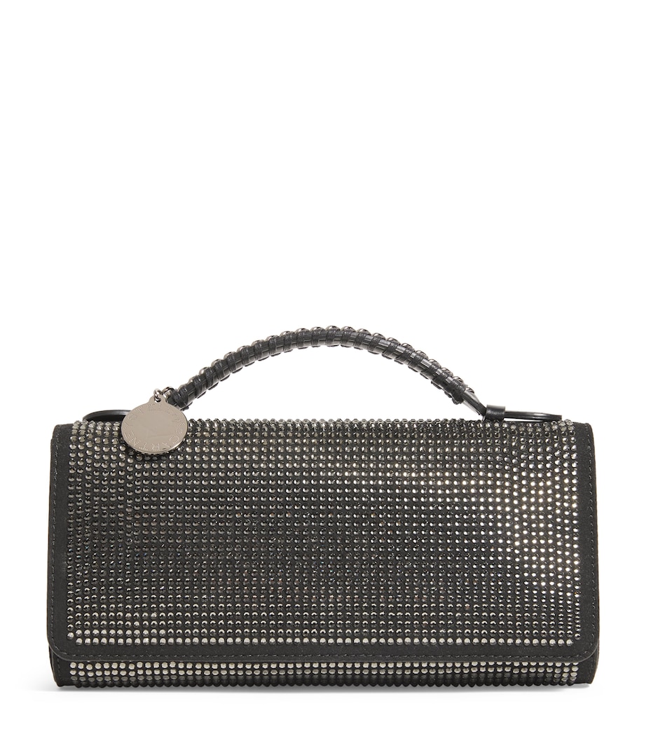 Embellished Falabella Top-Handle Clutch Bag 1000 BLACK Image 1