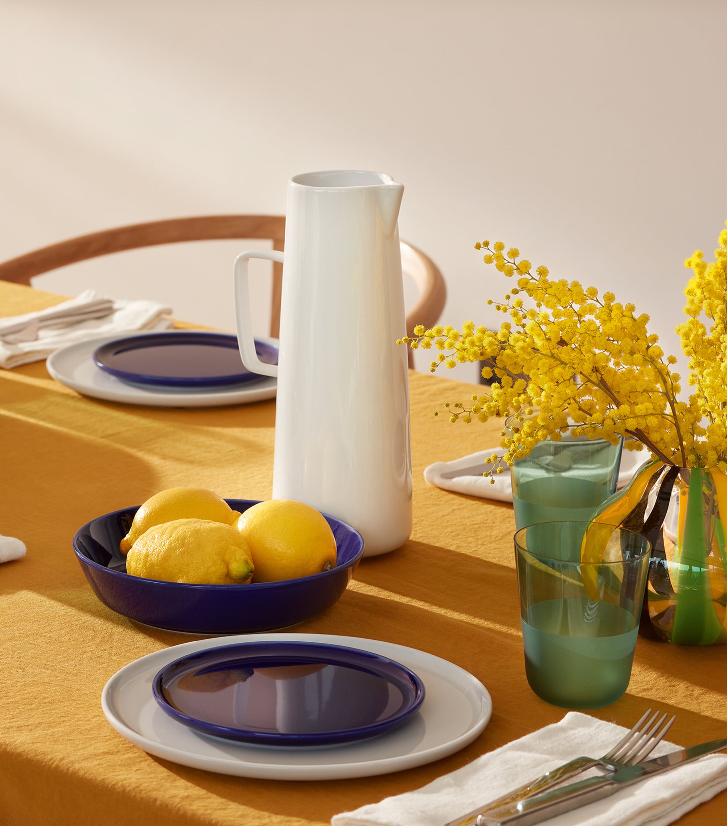 Set of 2 Porcelain Collective Starter Plates (20cm) COBALT Image 5