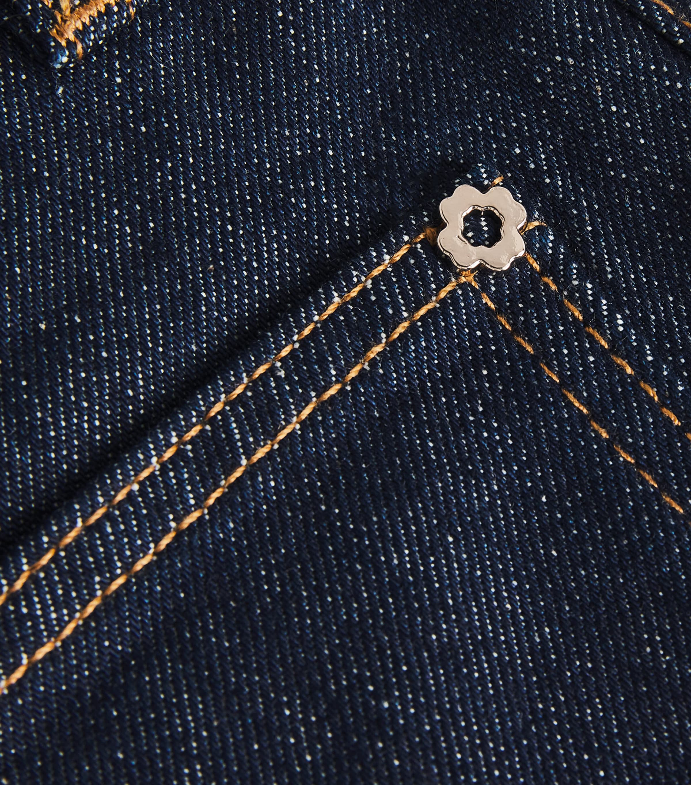 Patch-Pockets Straight-Leg Jeans DARK BLUE Image 5