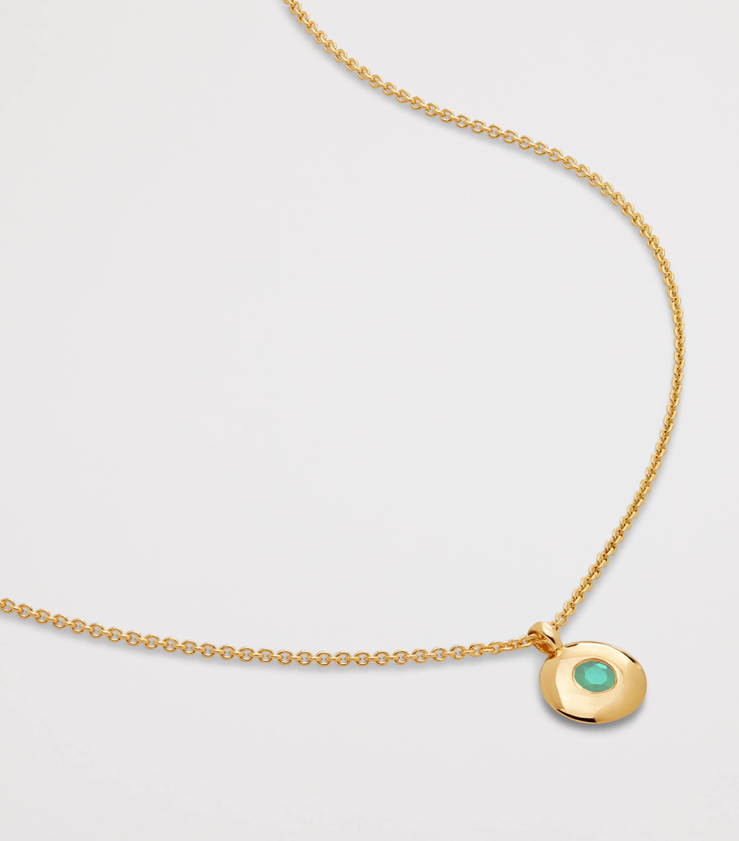 Monica Vinader Gold Vermeil and Emerald May Birthstone Necklace — photo 3