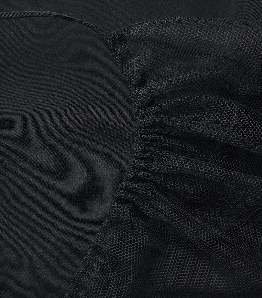 Victoria Beckham Womens Silk Lace-Trim Cami Top Black Image 6