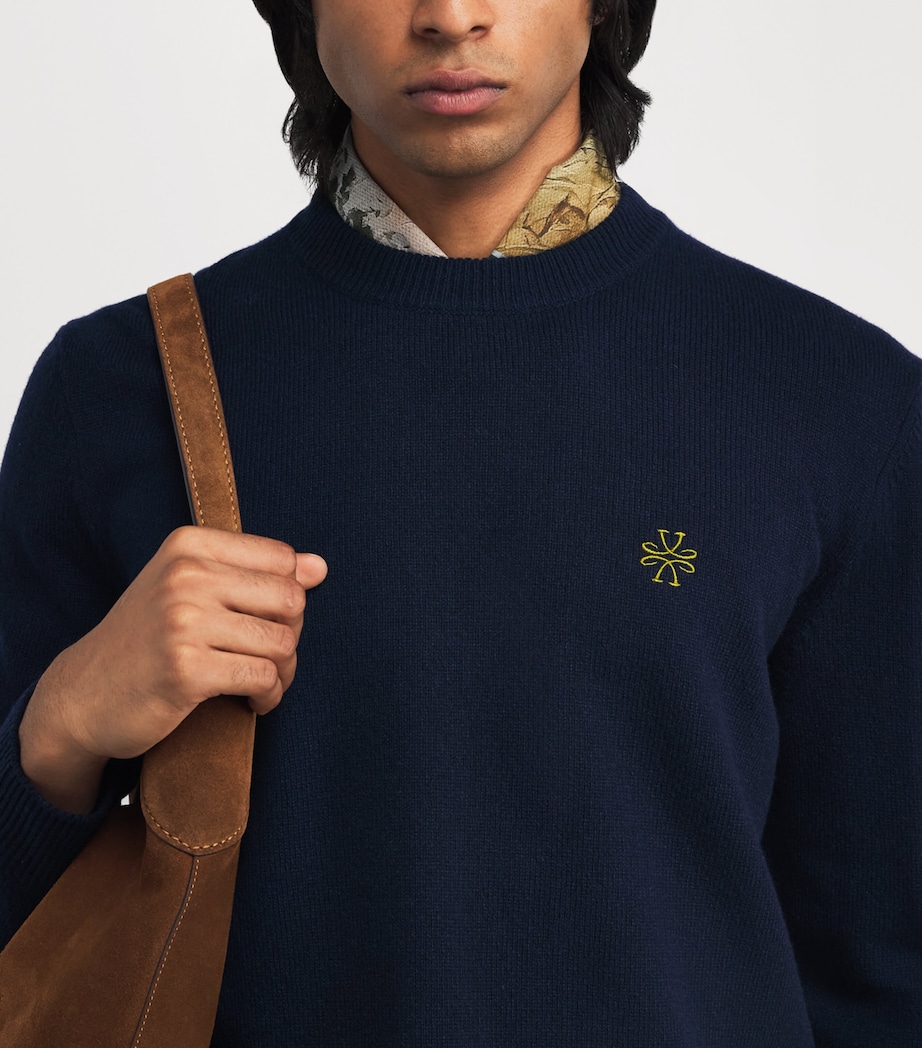 Wool-Cashmere Monogram Sweater Y98 Image 6