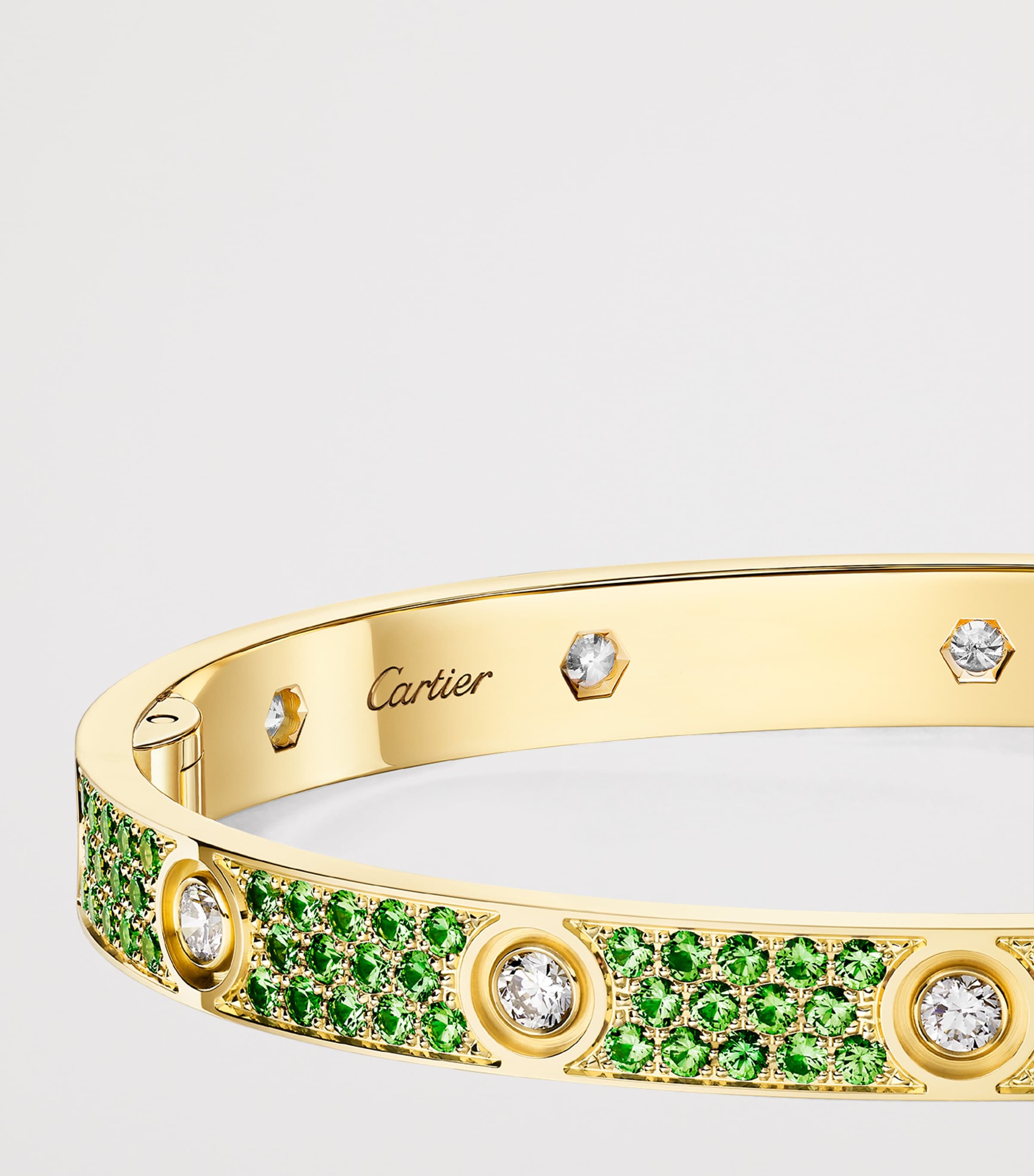 Cartier Yellow Gold, Diamond and Tsavorite Classic LOVE Bracelet Yellow Gold Image 4