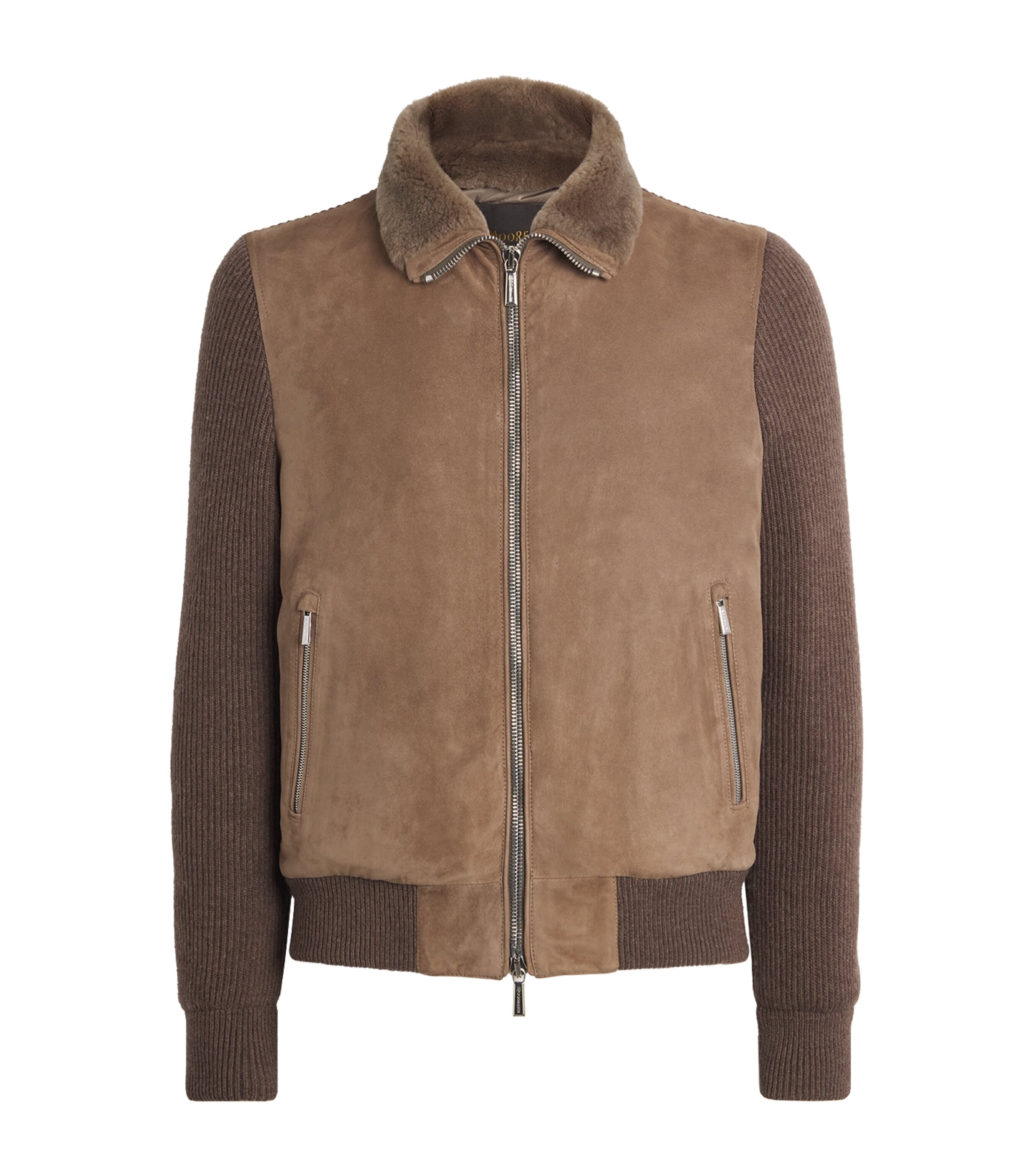 Moorer Mens Wool-Cashmere Hybrid Jacket Tortora Image 1
