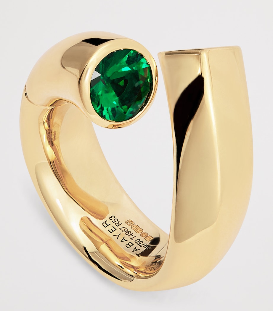 Yellow Gold and Emerald Oera Twist Ring YELLOW GOLD Image 6