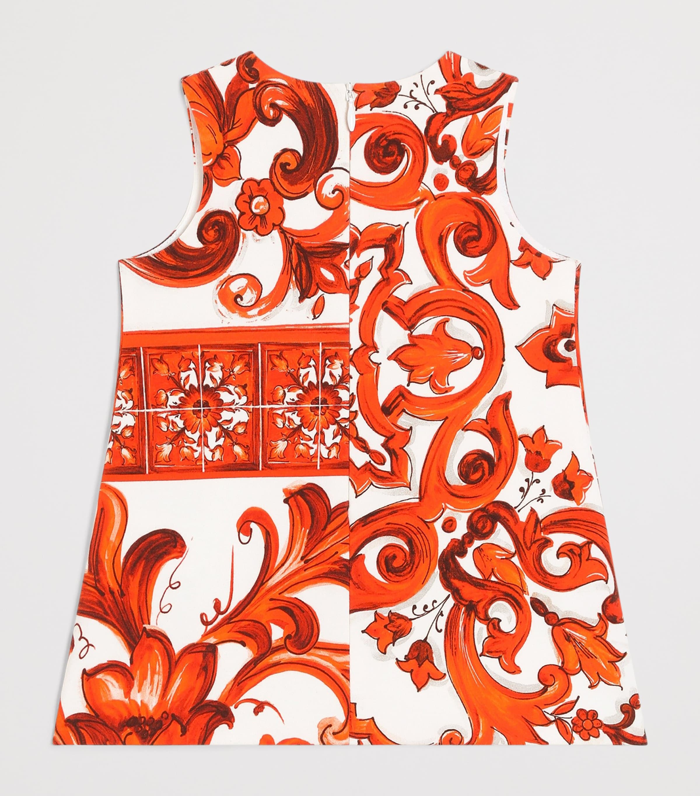 Dolce&Gabbana Kids Stretch-Cotton Majolica Dress and Bloomers Set (3-30 Months) Mix Maiolica O Image 2
