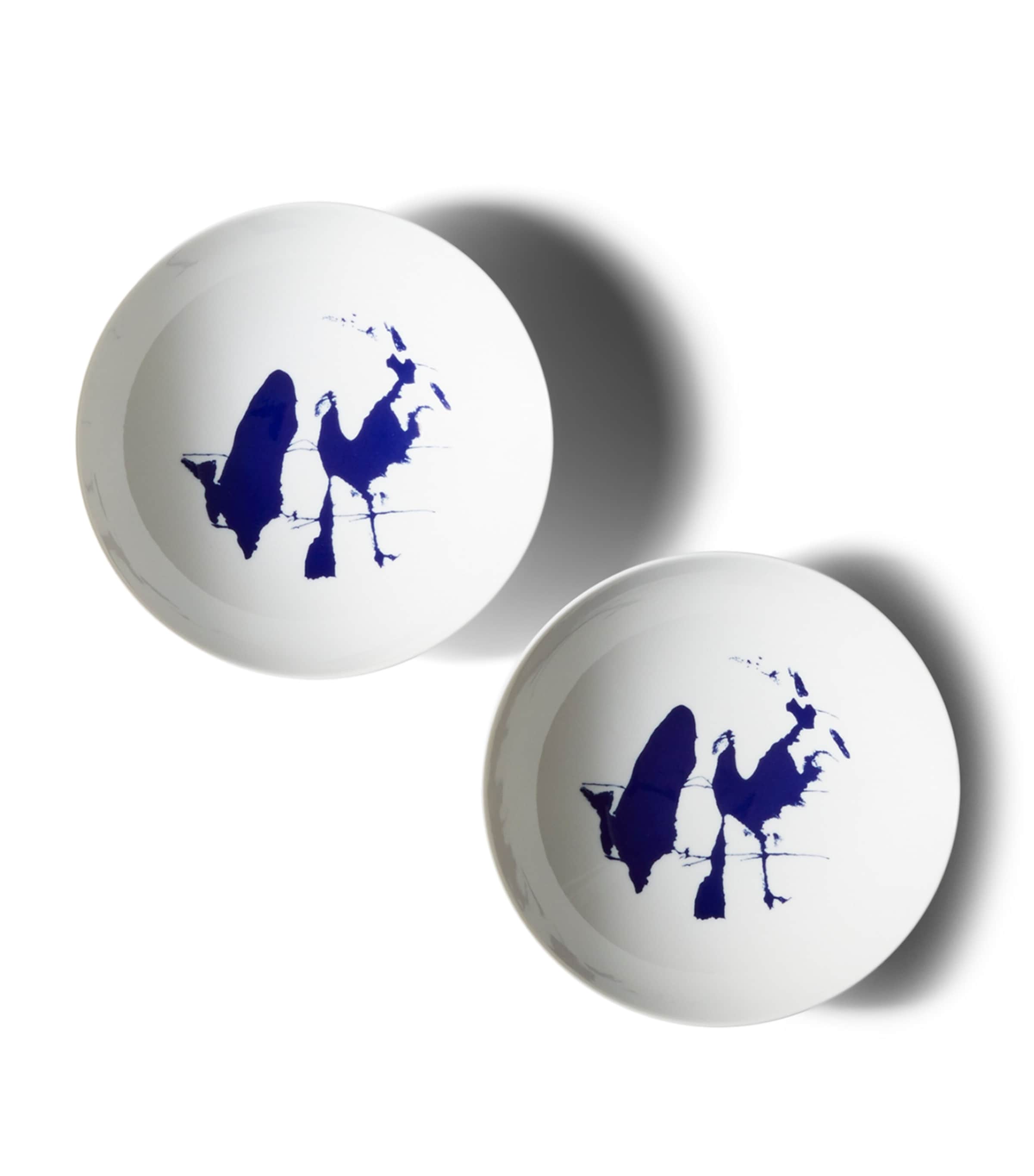 Cassina x Ginori 1735 Set of 2 Le Monde de Charlotte Perriand Neige Deep Plates (27cm) WHITE/BLUE Image 1