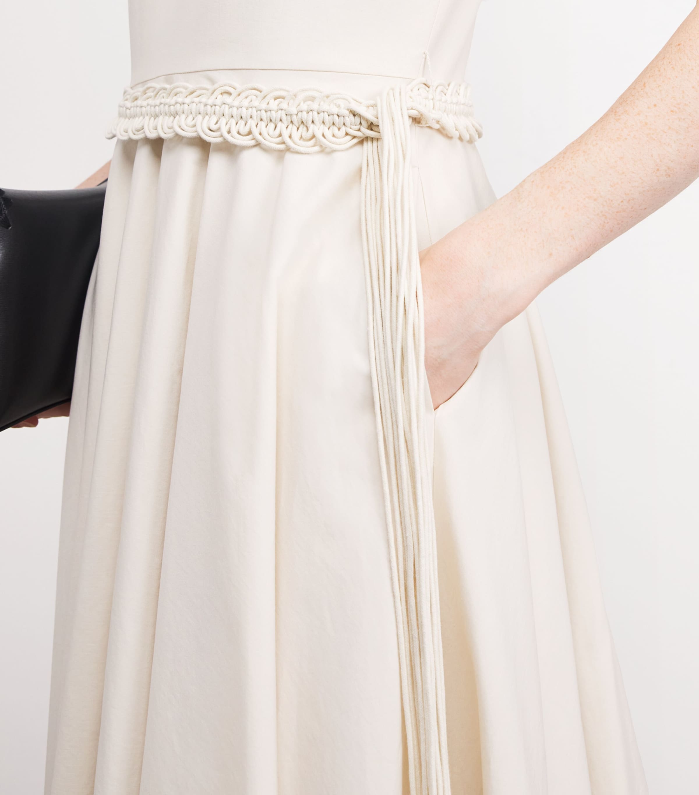 Cotton Helin Midi Dress DUSTY WHITE Image 4