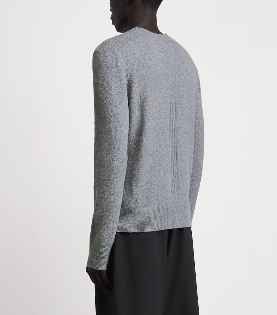 Won Hundred Mens Cotton Knit Rune Sweater Bluish Grey Image 5