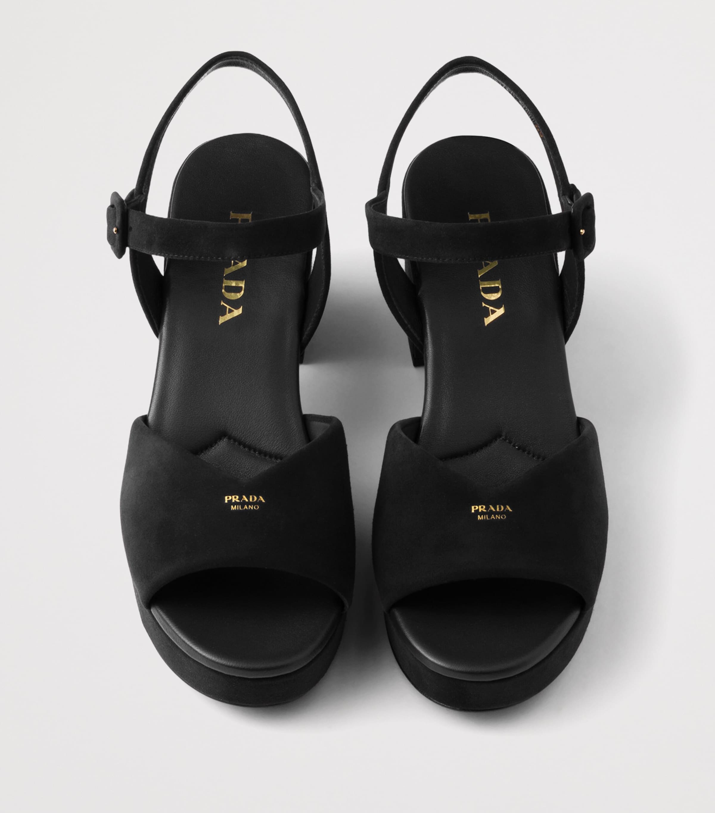 Suede Padded Heeled Sandals 65 F0002 Image 3