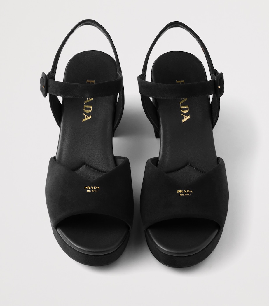 Suede Padded Heeled Sandals 65 F0002 Image 3