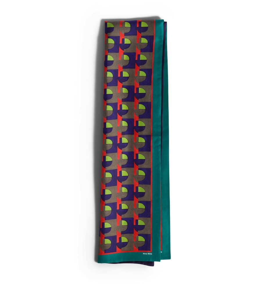 Miu Miu Silk Printed Scarf Image 1