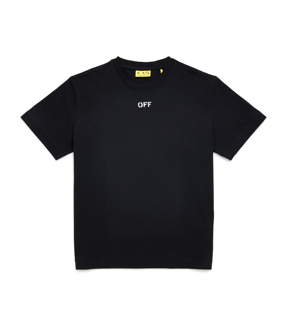 Off Stamp Logo T-Shirt (4-12 Years) 1001BLACK-WHITE Image 1