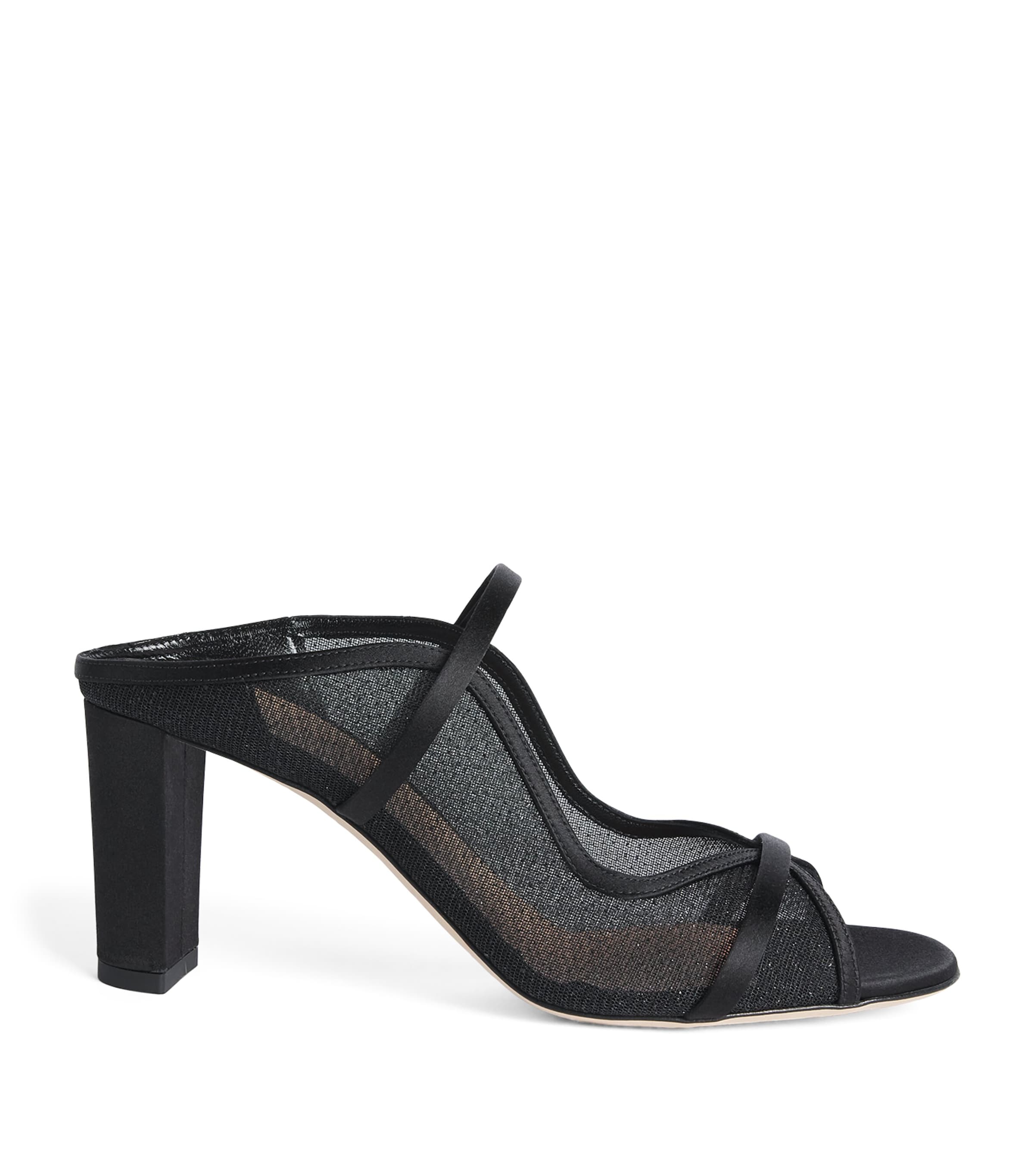 Malone Souliers Mesh Norah Heeled Sandals 70 Black Image 1