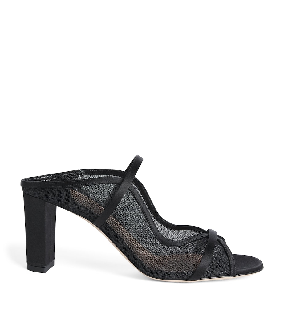 Malone Souliers Mesh Norah Heeled Sandals 70 Black Image 1