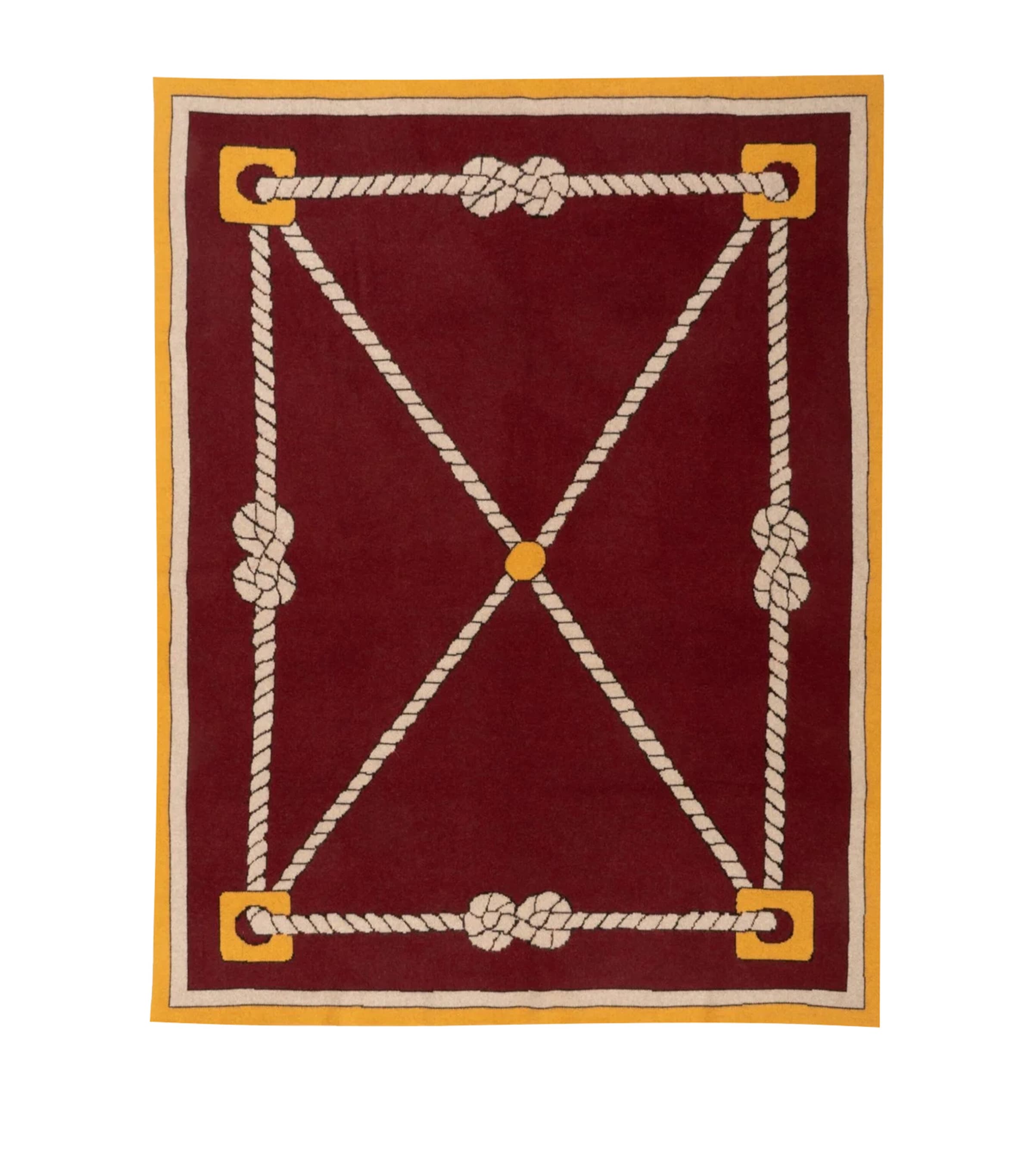 Saved Ny X Damien Nicolas Roux Cashmere Ropes Throw In Red