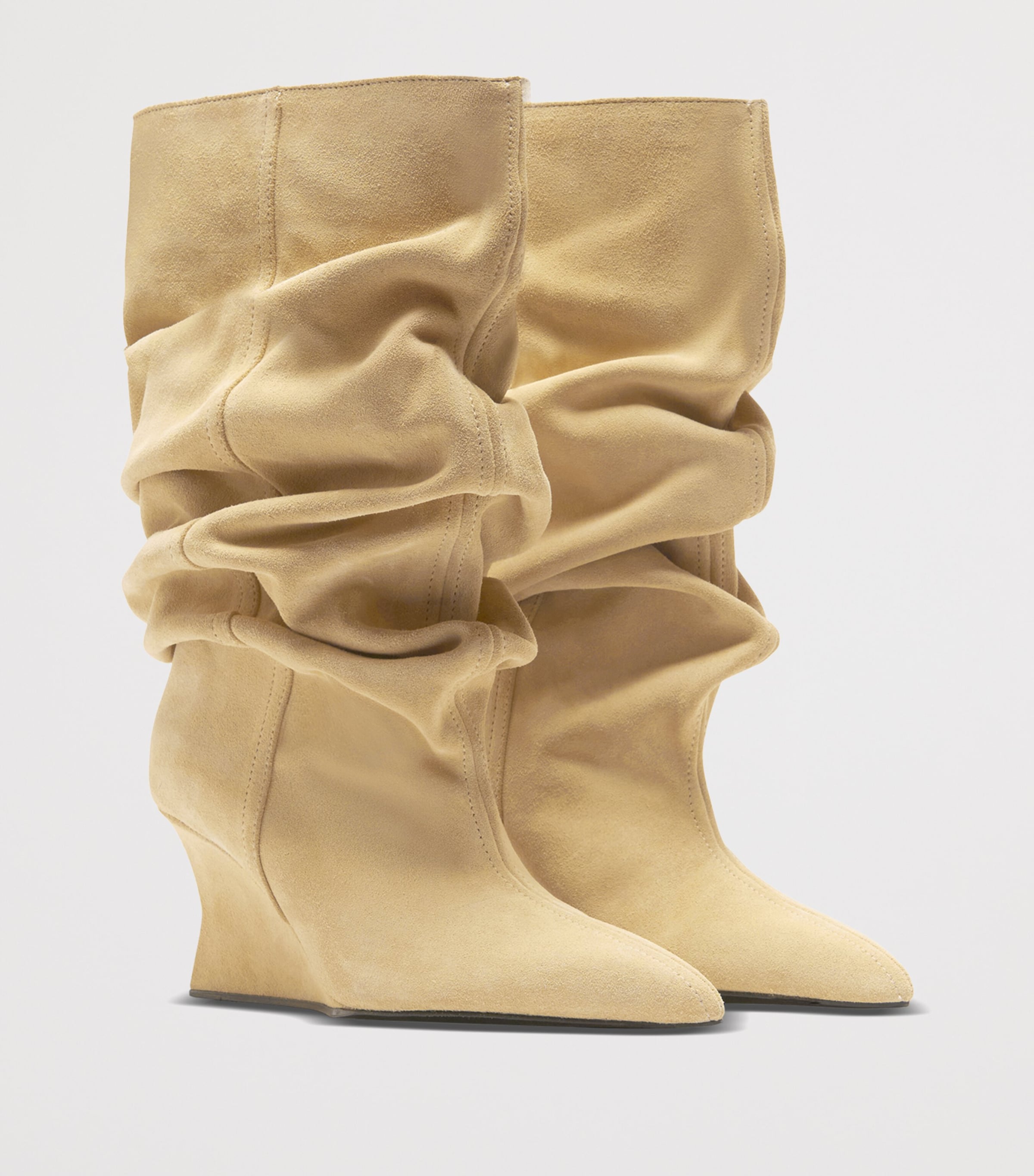 Suede Wedge Ankle Boots 60 8BW 8BW BEIGE Image 3