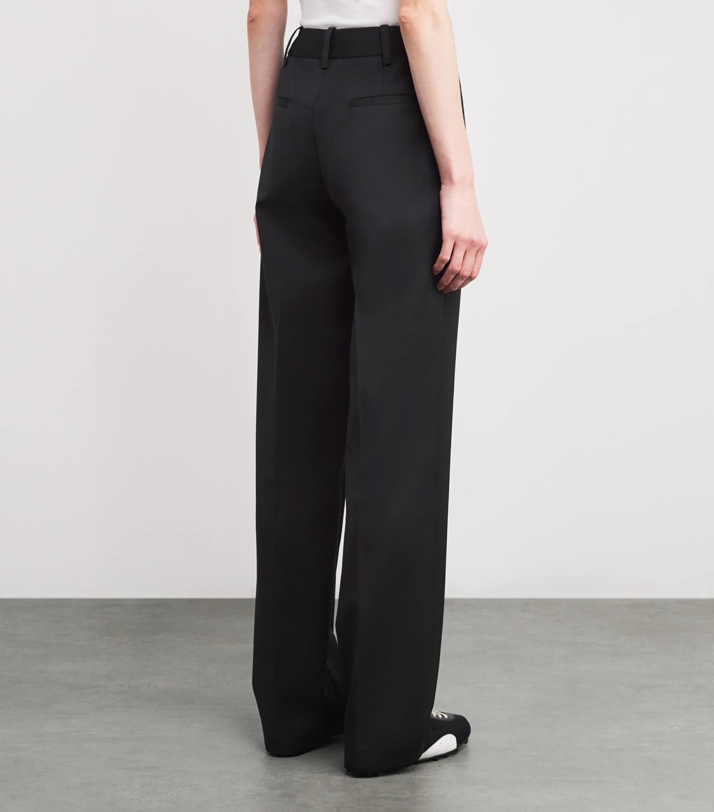 Straight Tailored Trousers BLACK Image 4