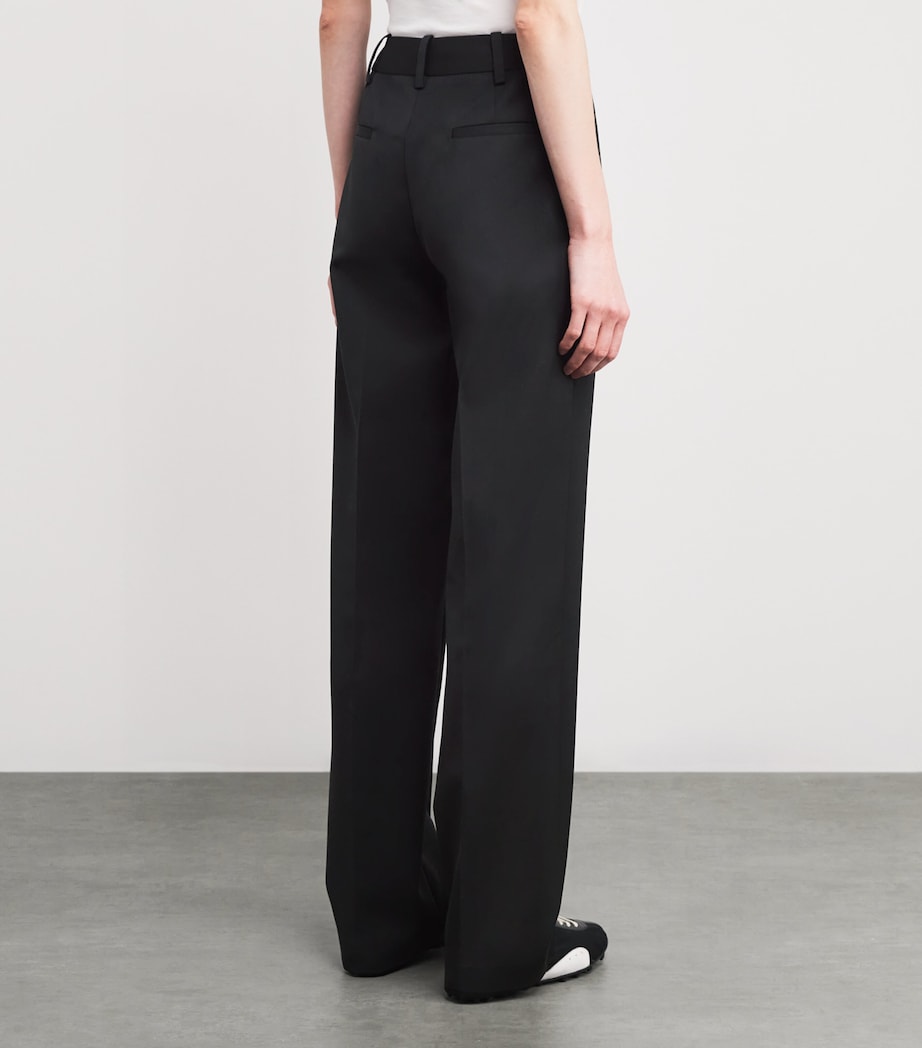 Straight Tailored Trousers BLACK Image 4