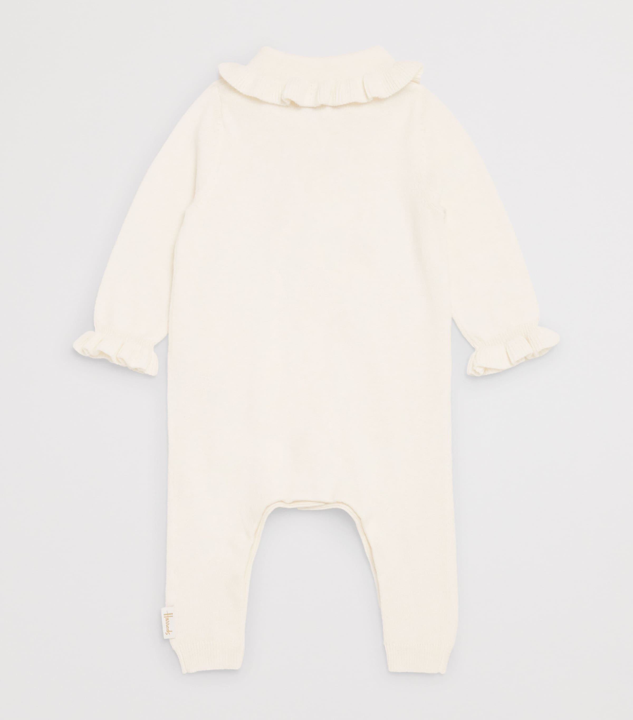 Harrods Cotton-Wool Playsuit (0-18 Months) Oatmeal Image 2