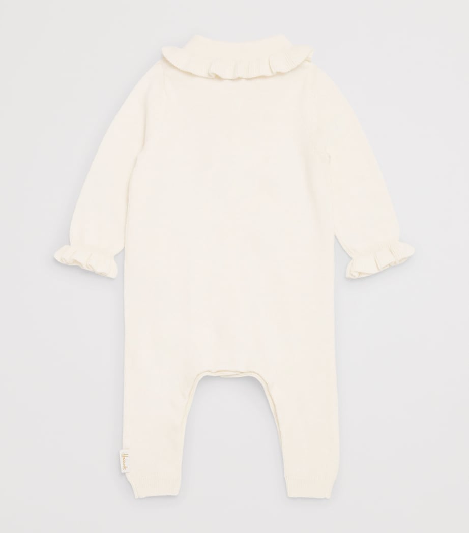 Harrods Cotton-Wool Playsuit (0-18 Months) Oatmeal Image 2