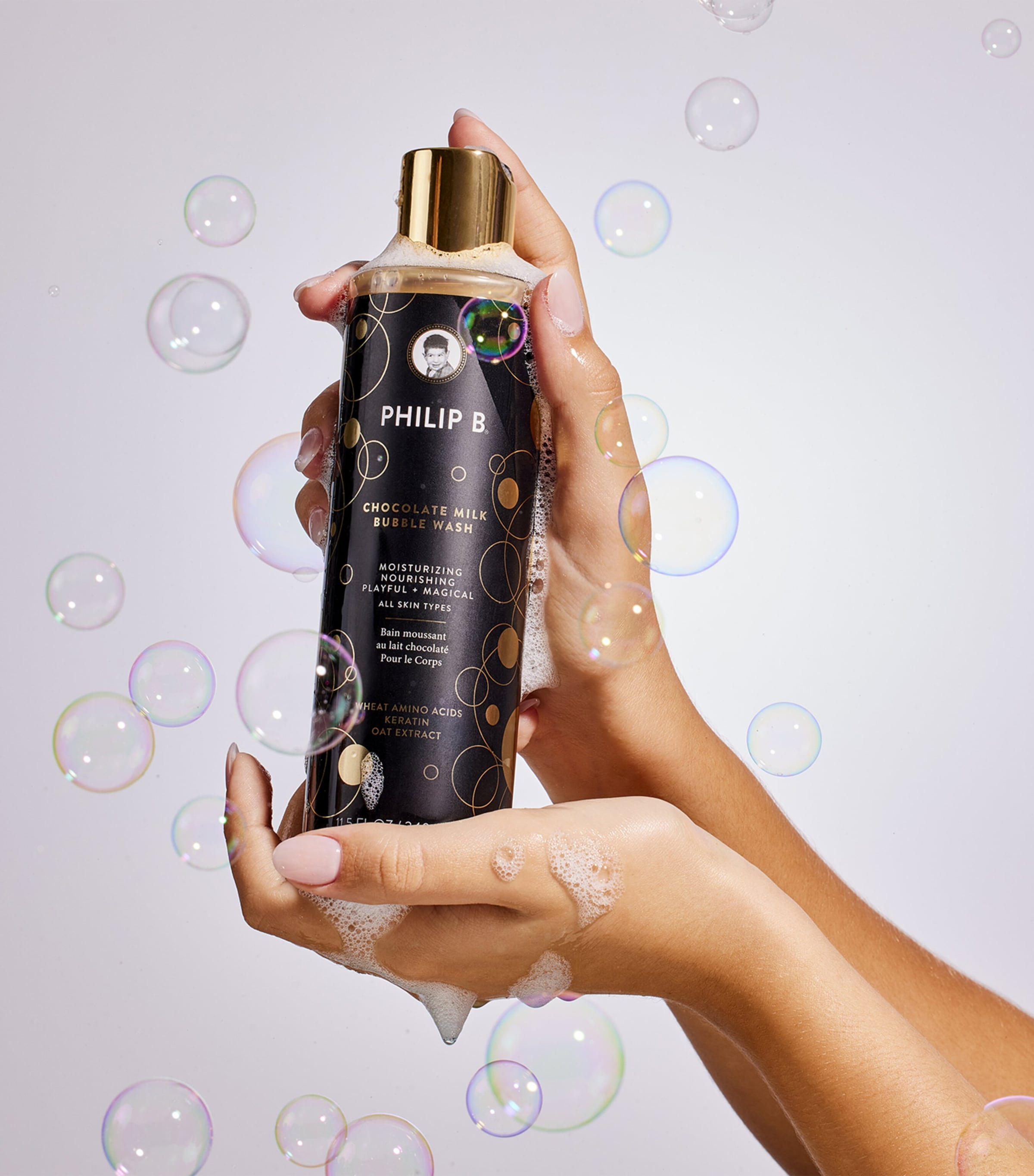 Chocolate Milk Bubble Wash (340ml) NO COLOUR Image 4