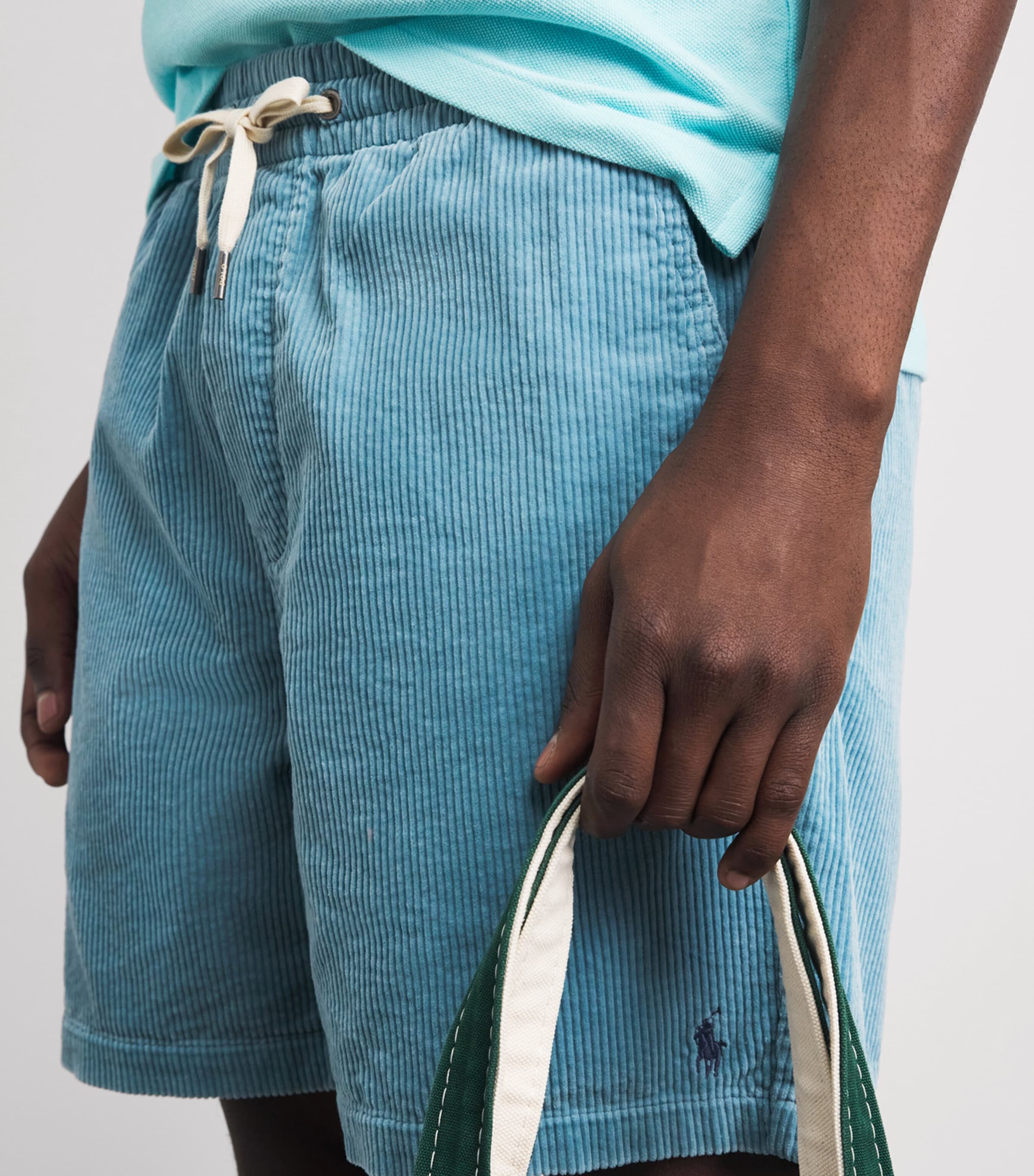 Polo Ralph Lauren Mens Cotton Corduroy Polo Prepster Shorts Blue Note Image 3