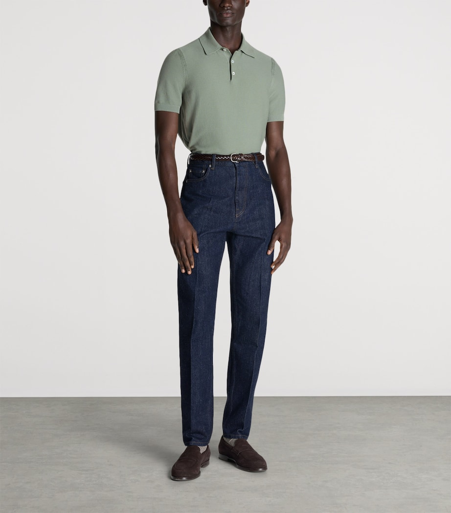 Dunhill Mens Cotton Piqué Polo Shirt Image 2
