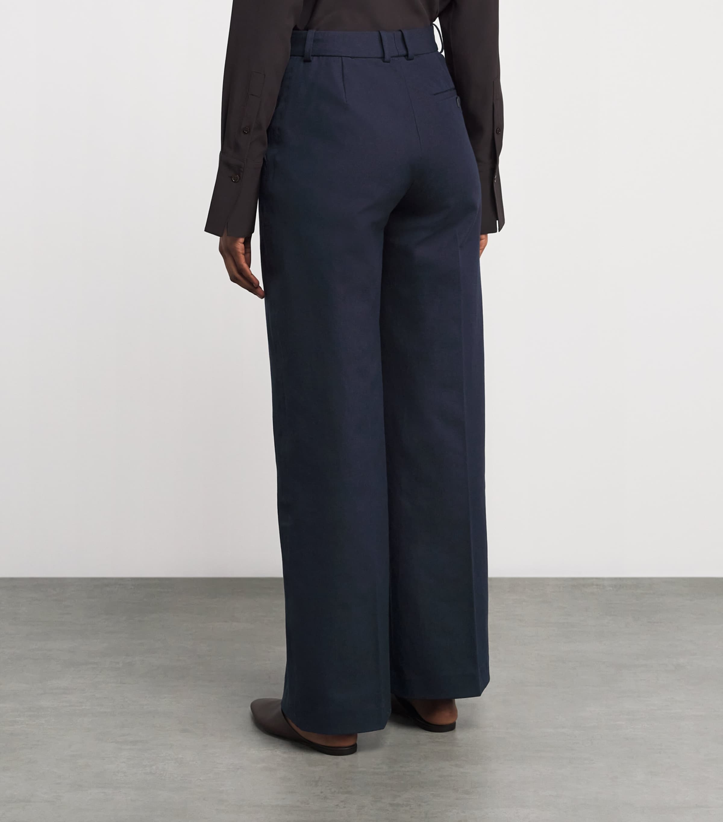 Stretch-Gabardine Yukio Trousers INDIGO Image 4