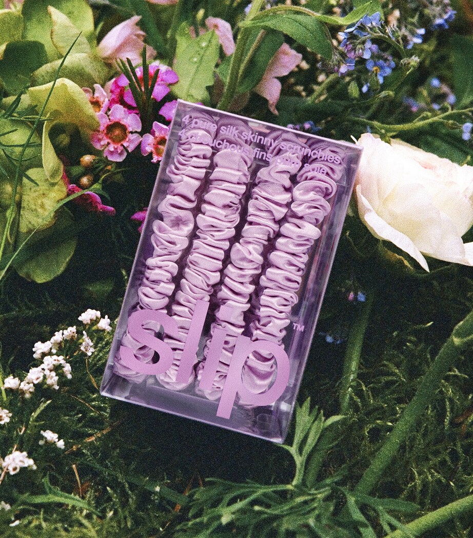 Mulberry Silk Skinny Scrunchies (Set of 4) WILDFLOWER Image 5